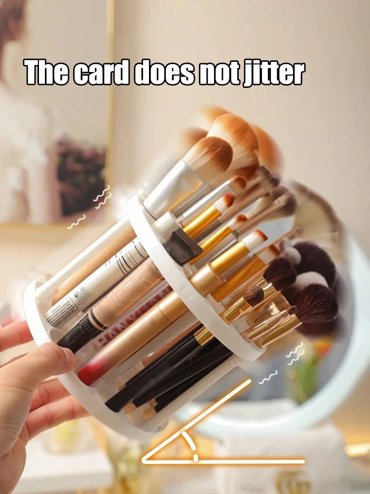 Stay Organized! Rotating Makeup Brush Holder with 45 Holes - Keeps All Your Brushes in Sight & Reach