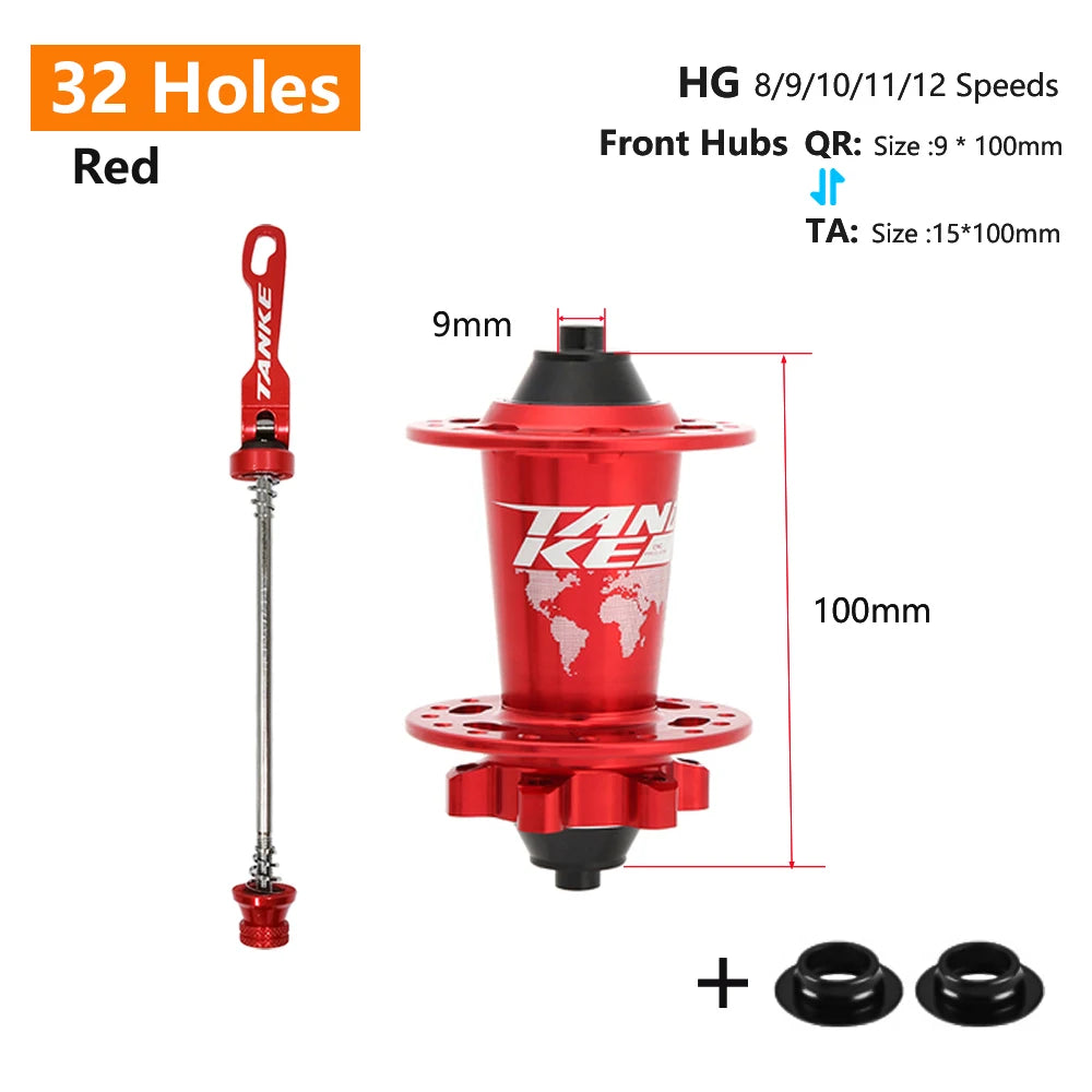 TANKE MTB 120 Click Hub 6 Bearing Bike Front Rear 28 32 36 Holes Disc Brake QR Bicycle mass thunder Noisy Cube 6 Pawl Hubs TH390