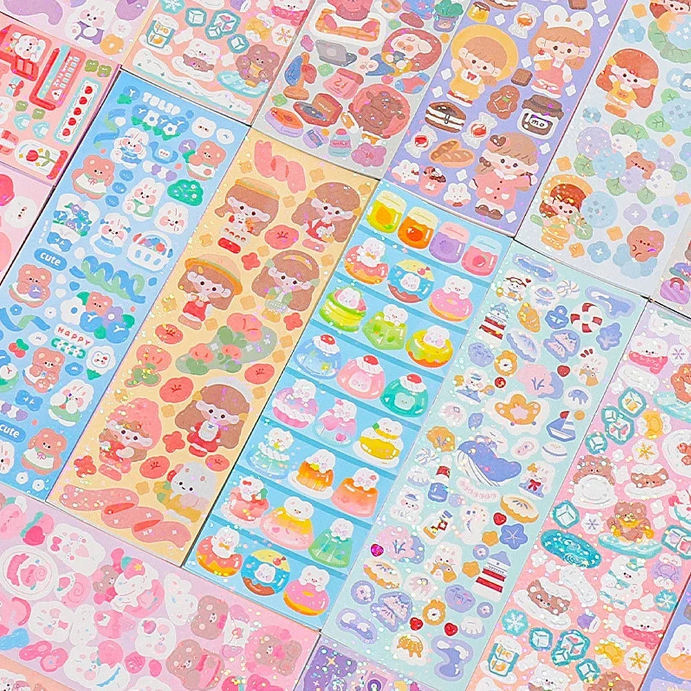 Cute Aesthetic Kawaii Decorative Stickers for Kids Above 6 Scrapbooking Diary Journal Stationery