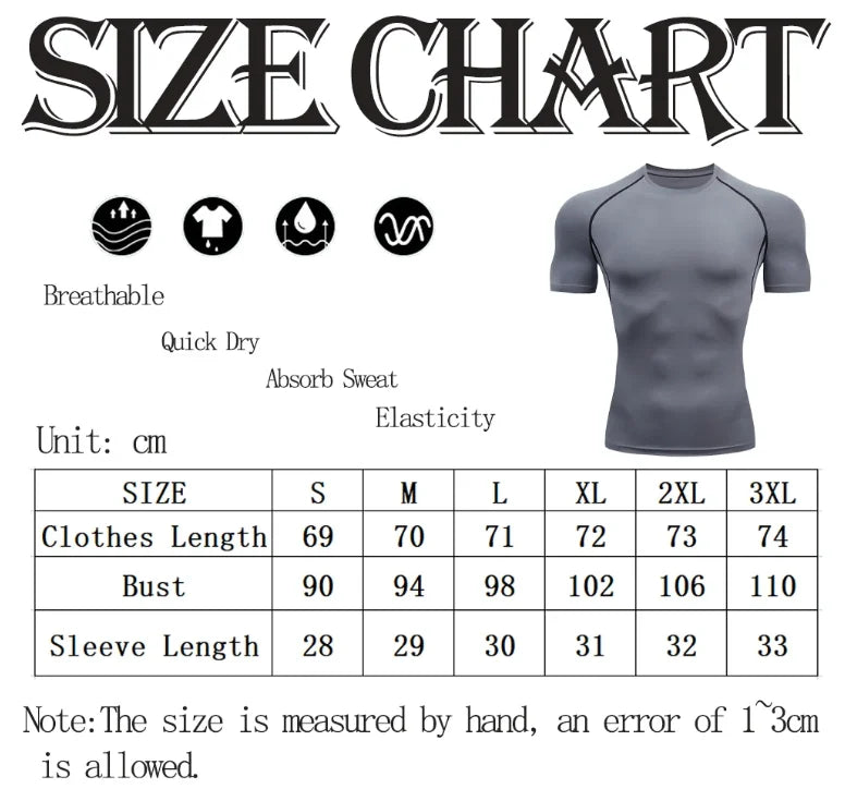 2025 Compressed T-shirt Men's sportswear Running T-shirt Elastic Quick-drying Exercise T-shirt for men exercising in the gym