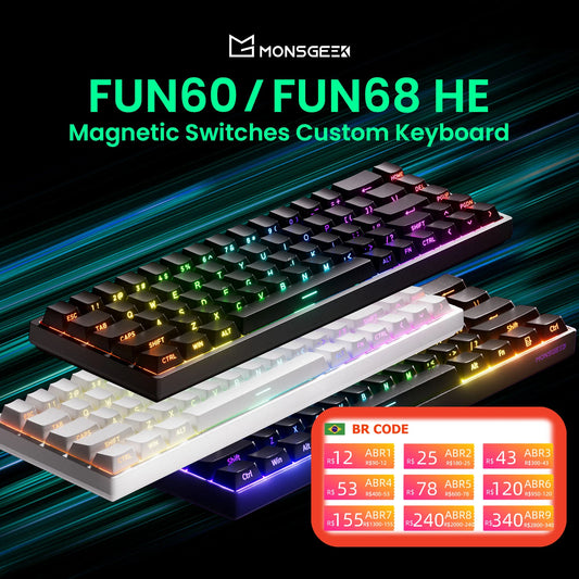 Akko MonsGeek FUN68 FUN60 PRO&MAX  HE Magnetic Keyboard 60% 65% Gaming Keyboards Rapid Trigger 8K Custom Keyboard Gamer Esports - Shoppiline