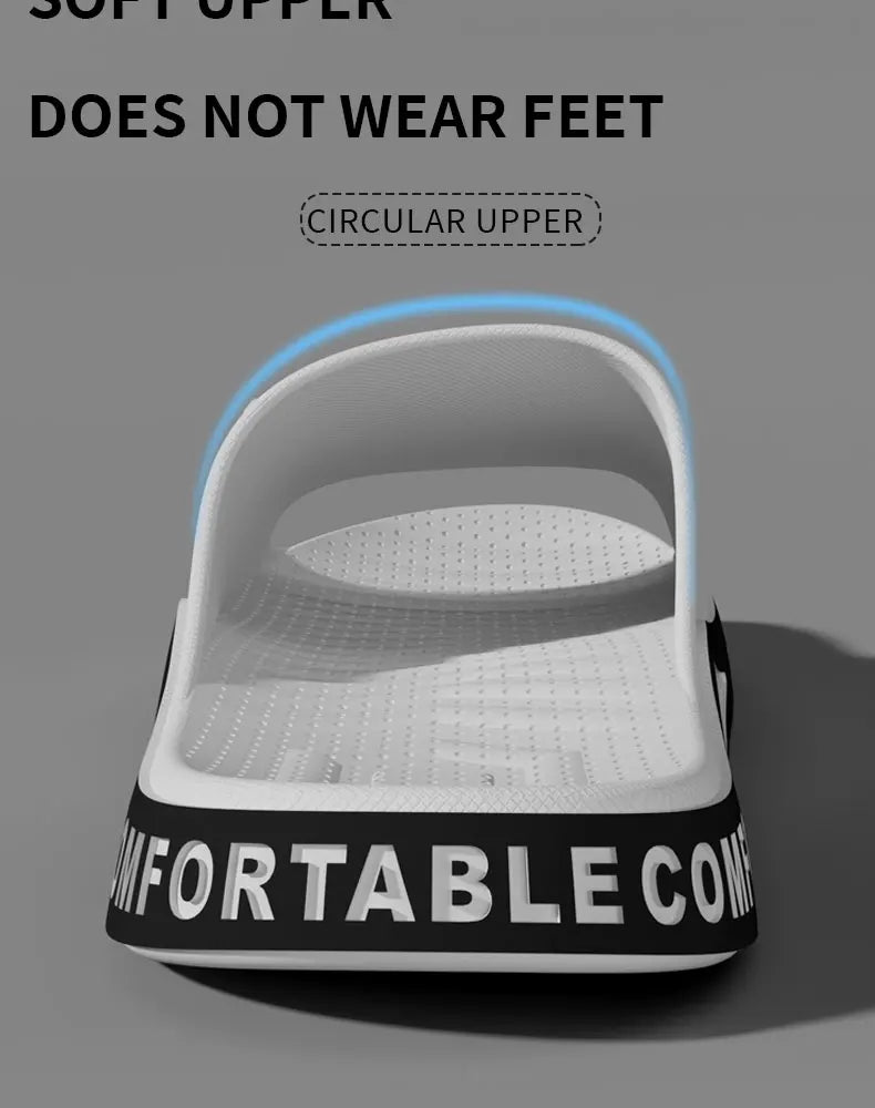 Men's Summer Fashion Slippers for Home ,Soft Soles, PVC Durable Material, Outdoor Sports and Leisure Beach Shoes for Couples