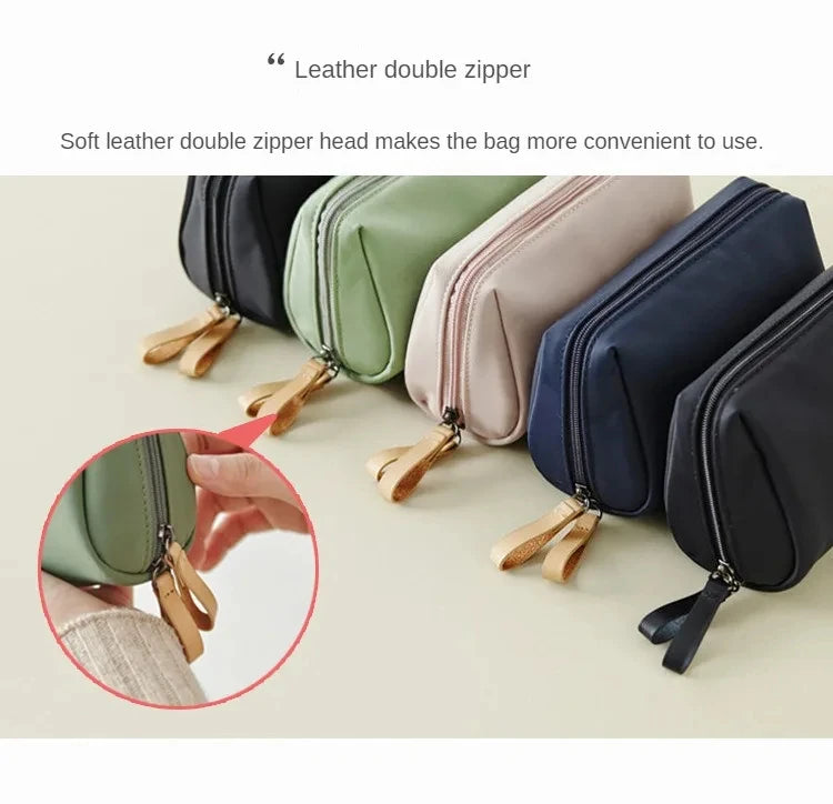 2024 Neue Kosmetiktasche für Damen, einfarbig, koreanischer Stil, Make-up-Tasche, Kulturbeutel, wasserdichter Make-up-Organizer, Luxustasche