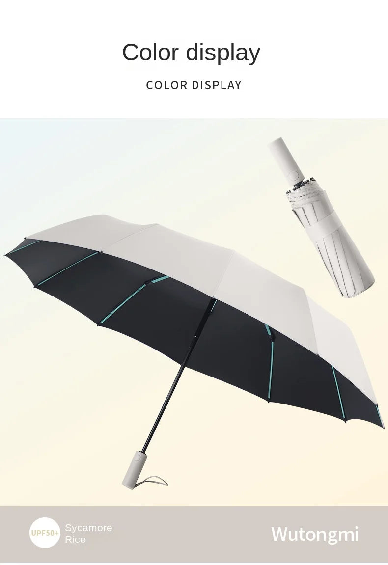 Reinforced 24-Bone Umbrella, Men's Business Strong And Durable Wind-resistant Umbrella, Anti-UV Sunscreen Umbrella Women's Sunny