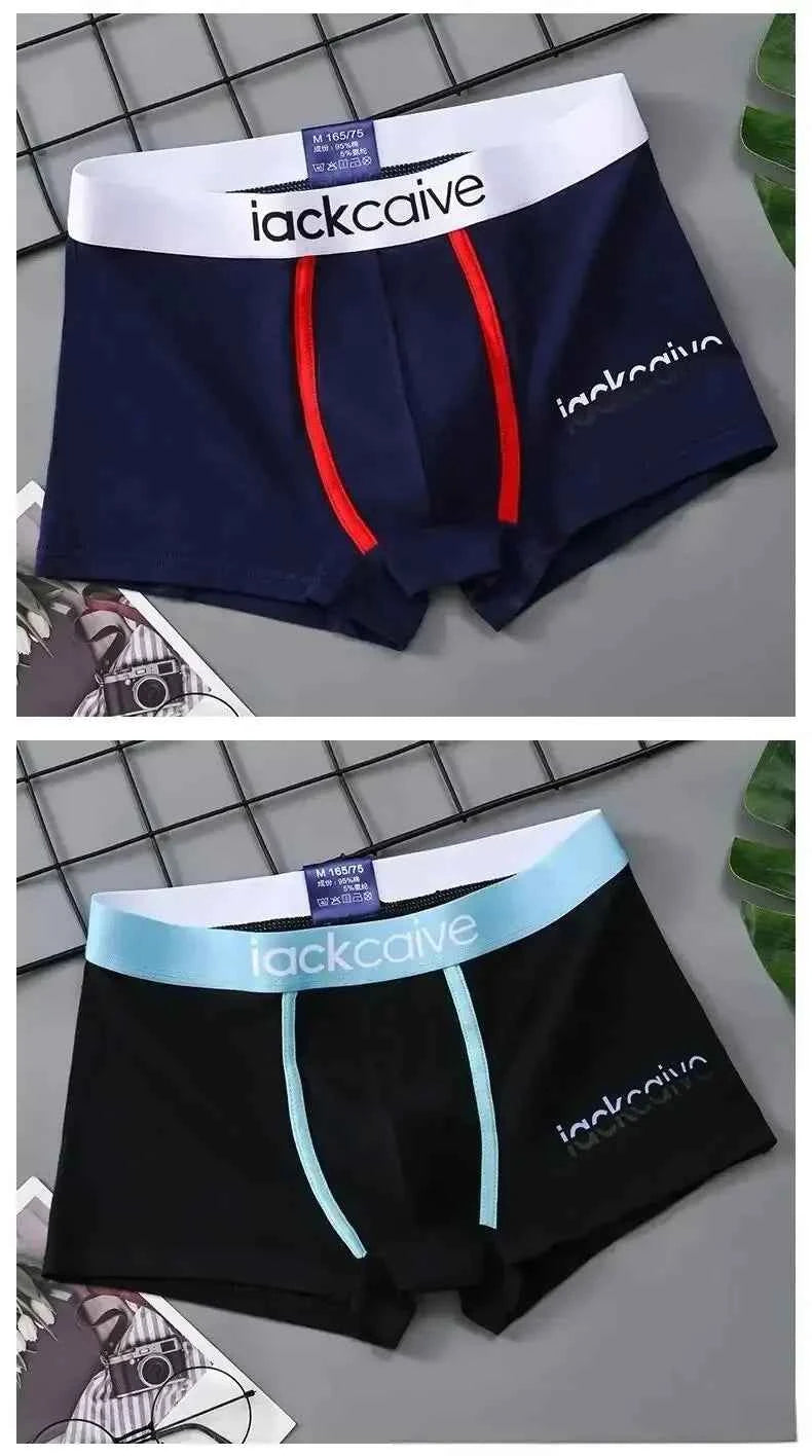 3Pcs Male Panties Cotton Men's Underwear Boxers Breathable Man Boxer Printed Underpants Comfortable Shorts Men Underwear M-3XL