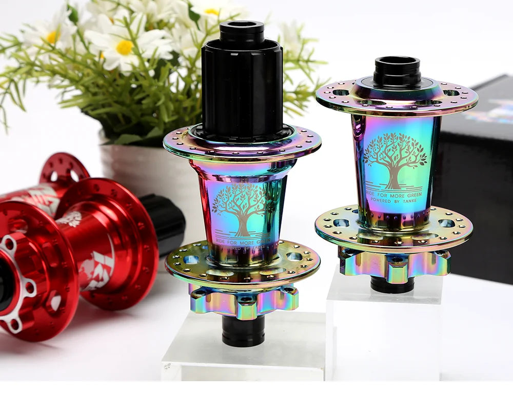 TANKE MTB 120 Click Hub 6 Bearing Bike Front Rear 28 32 36 Holes Disc Brake QR Bicycle mass thunder Noisy Cube 6 Pawl Hubs TH390