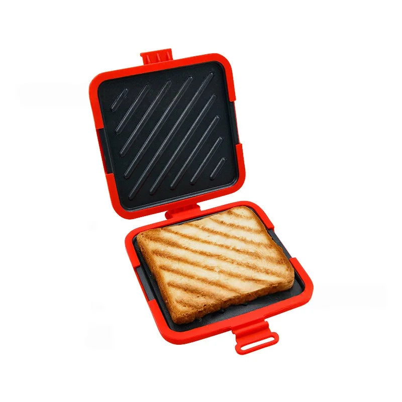 1pc Food Grade Silicone Easy-to-Use Microwave Sandwich Maker with Adjustable Silicone Straps Quick, Even Cooking for Crispy Toas - Shoppiline