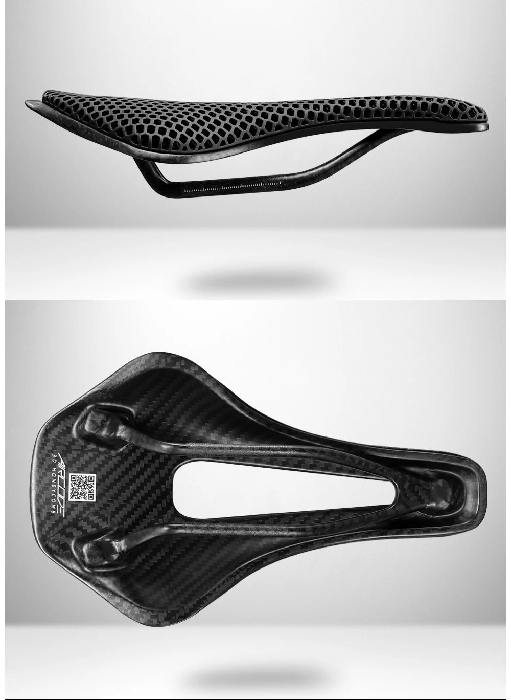 RYET Full Carbon 3D Printed Saddle Ultralight Hollow Comfortable Breathable MTB Road Racing Bike Cycling Seat Bicycle Accessory - Shoppiline