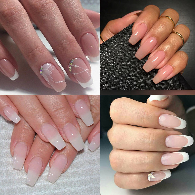 MSHARE Poly Nails Acryl Gel 60ml Builder UV Led Acrylgel Nagelverlängerungen Acryl Rosa Weiß Klar Acrylat HEMA TPO-freies Gel