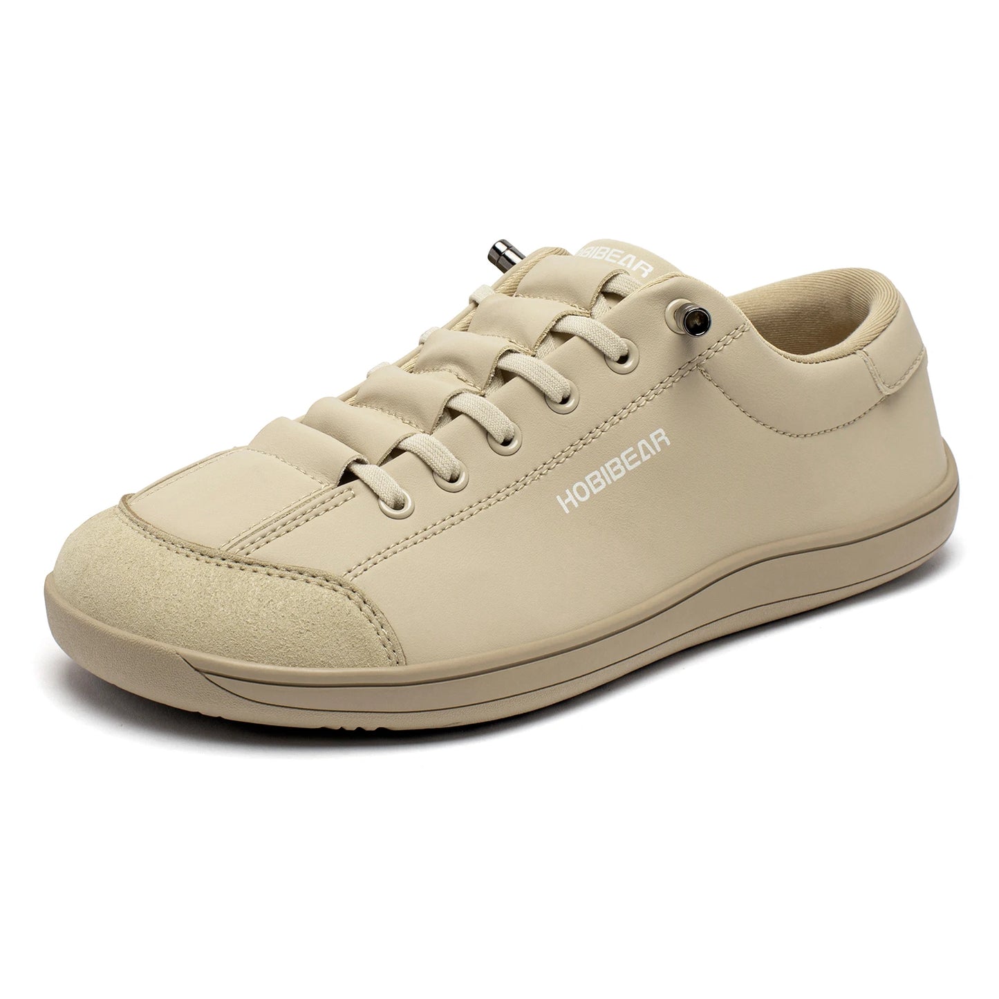 HOBIBEAR Unisex Barefoot Wide Toe Shoes Women Men Artificial Leather Minimalist Sneakers Adjustable Slip On Walking Shoes