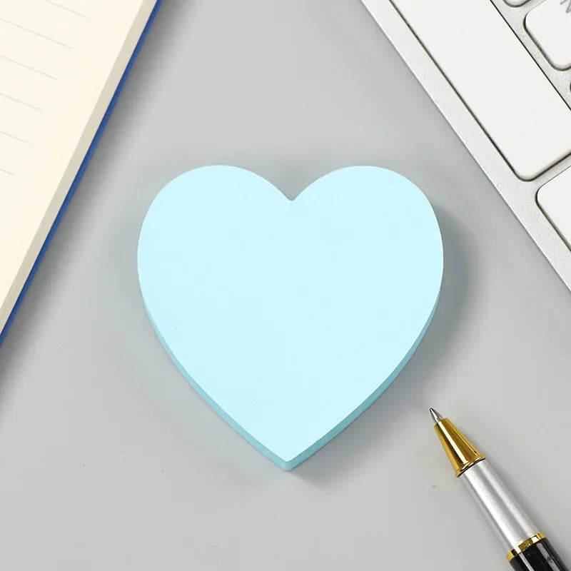 100 Sheets Heart Sticky Notes Notepad Self Sticky Note Pads Notebook Planner Sticker for Office School Stationery Accessories