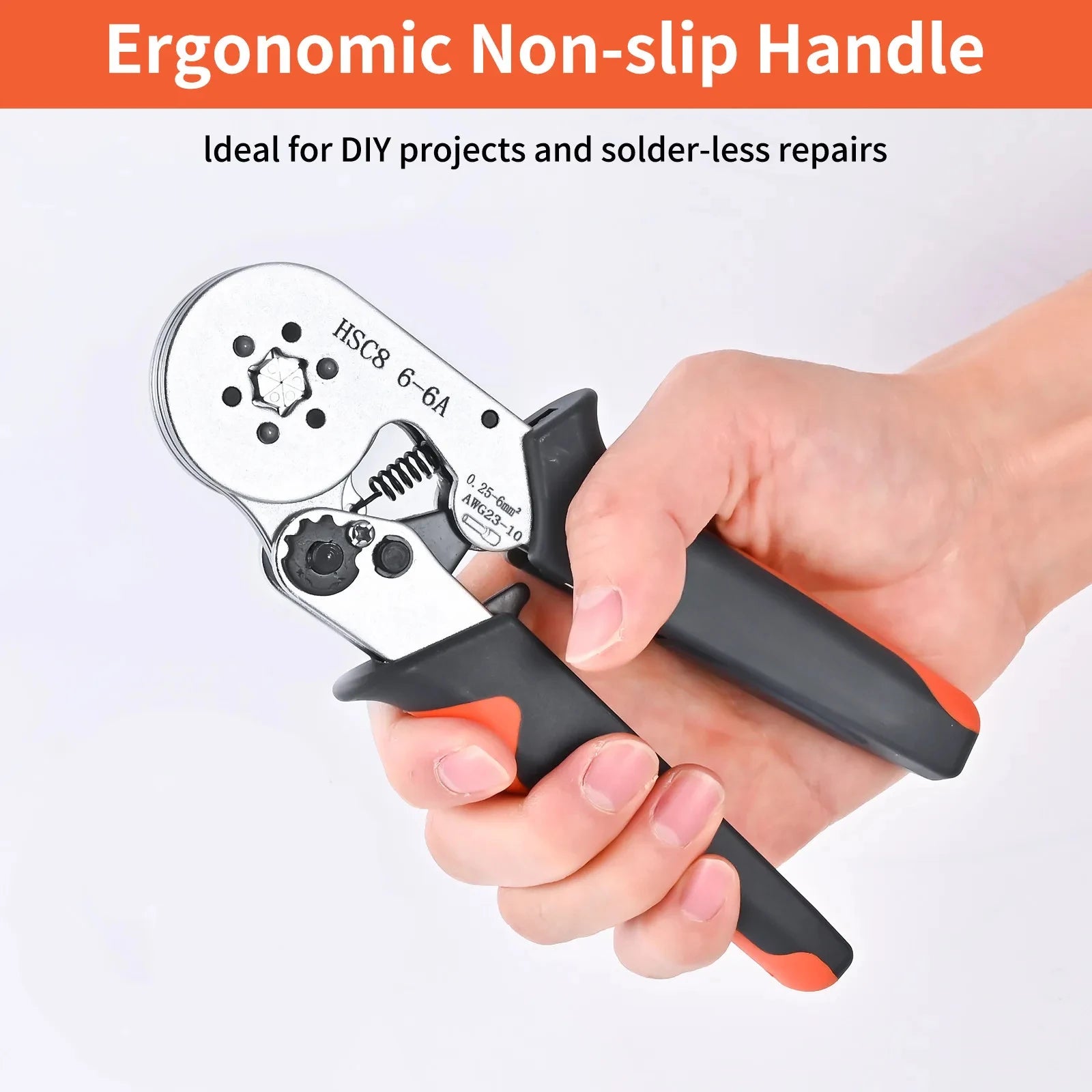 Crimping Tools Mini Electrical Pliers HSC8 6-4/6-6(0.25-10mm²/0.25-6mm²) Wire Connection Ferrule Sleeves Terminal Repair Clamp - Shoppiline