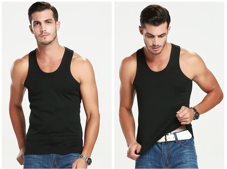 Sommer, leicht, Baumwolle, eng anliegend, Weste, Sport, lässig, Familie, Pyjama, Outdoor, eng anliegend, Top, atmungsaktiv, schnell trocknend, Weste, 2025, neu, Herren