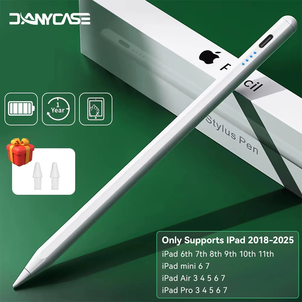 For iPad Pencil 2025 M3 Stylus Pen for Air 6 M2 Pro M4 M5 with Palm Rejection for iPad Pro 11 12.9 13 7/8/9/10/11th Mini5 6 7