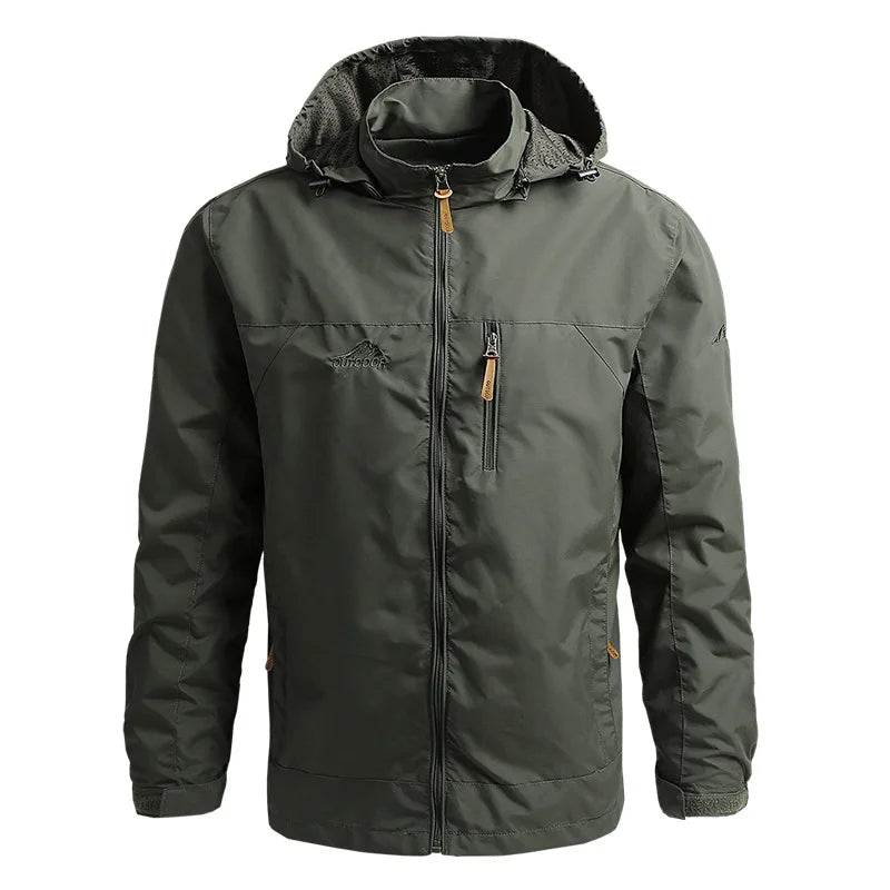 Windbreaker Herren Taktische Jacke Wasserdicht Outdoor Kapuzenmantel Sport Militär Europäische Größe S-5XL Feldklettern Dünne Oberbekleidung