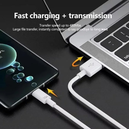Universal 120W USB Type C Cable 10A Super Fast Charging Data Cord 1M/1.5M/2M Compatible with Xiaomi Samsung Huawei Charging Cabl