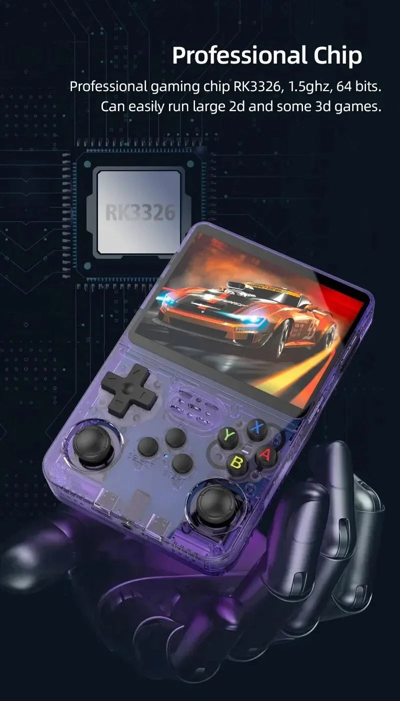 Retro Handheld Game Console R36S 3.5 Inch IPS Screen Portable Gaming Device 64GB 128GB Built-in Games