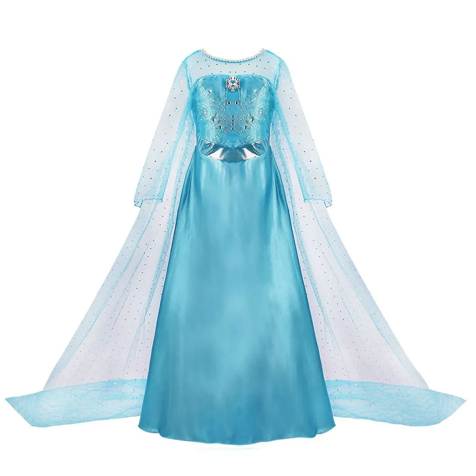 Kids Cinderella Costume Princess Dress for Girls Children Rapunzel Snow White Belle Jasmine Elsa Aurora Cosplay Carnival Dresses