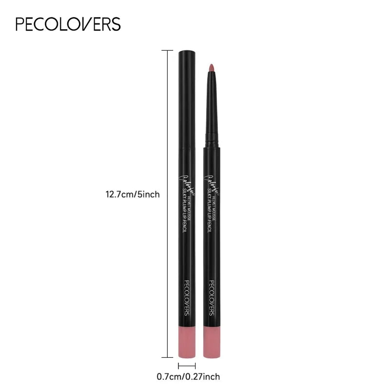 Wasserfester Matter Lipliner-Stift Rot Kontur Lippenstift Langanhaltend Antihaftend Feuchtigkeitsspendendes Lippen-Make-up 12 Farben