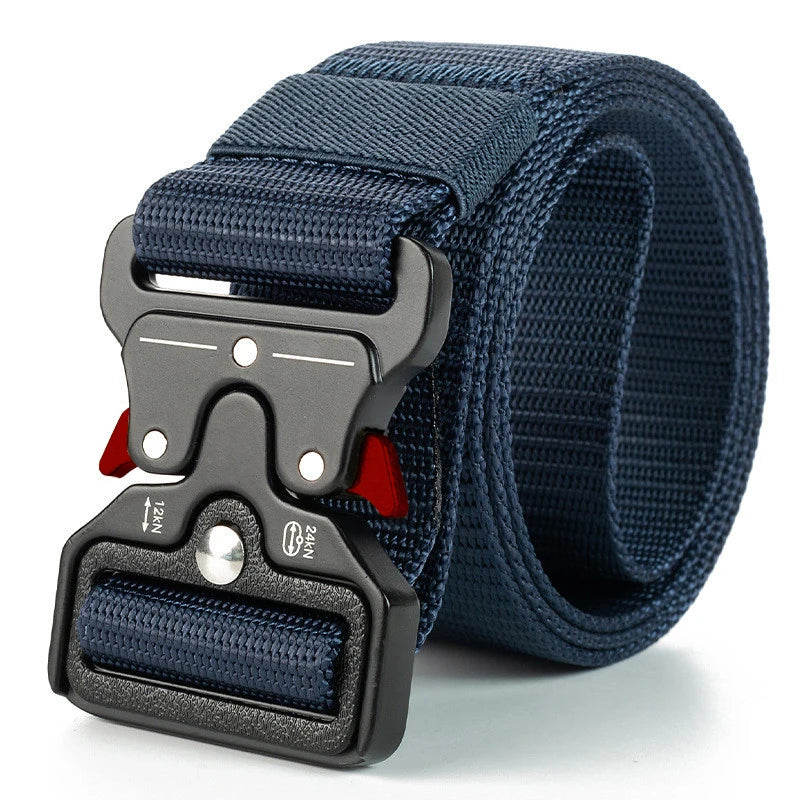 Ceinture tactique authentique à dégagement rapide, ceinture militaire d'extérieur en nylon souple véritable, accessoires de sport pour hommes et femmes, ceinture noire