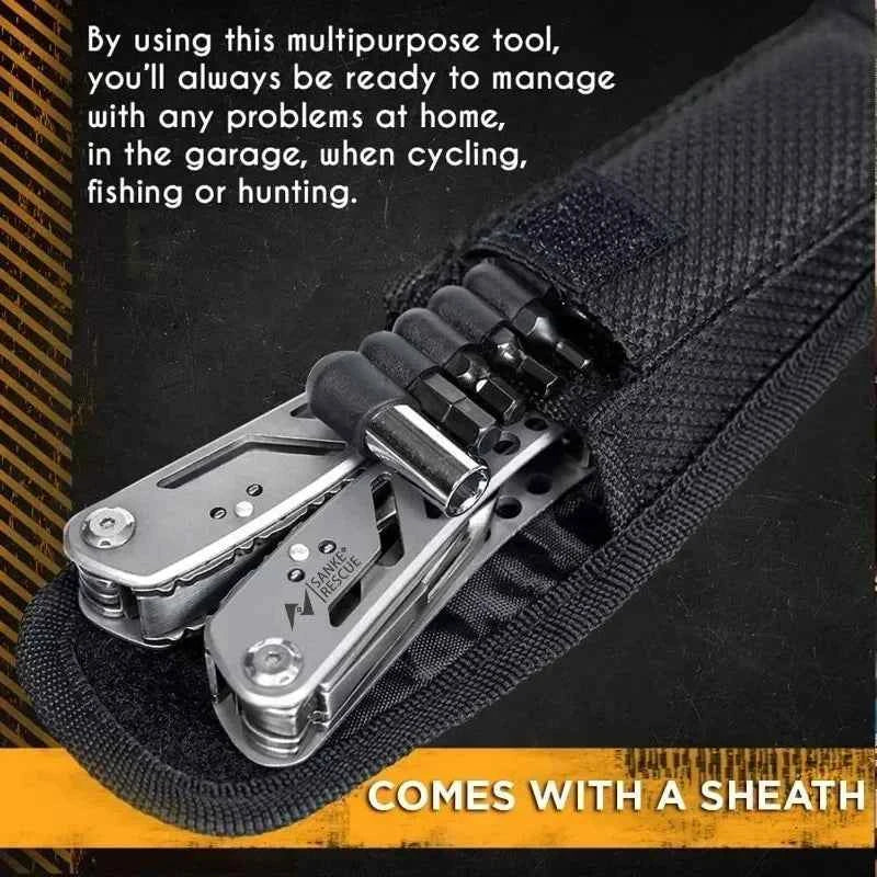 Compact Pocket Multitool with 420 Steel Pliers Essential EDC Gear for Camping, Hunting First Aid Repairs