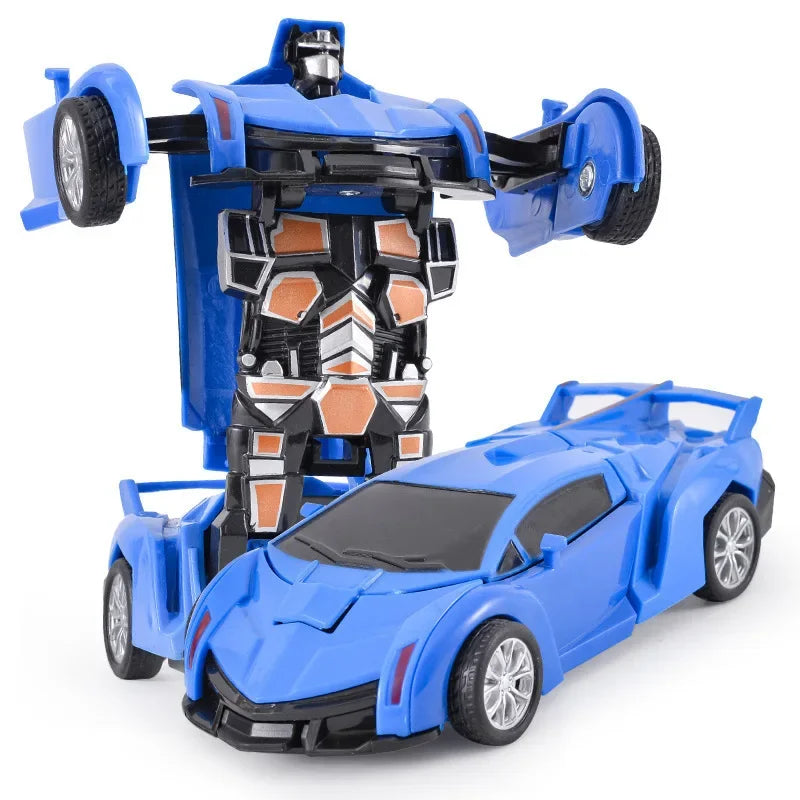 Verformbares Spielzeugauto, Trägheitsaufprall, Ein-Knopf-Verformung, Jungenpuzzle, Kollisionsverformung, Autobot-Roboter