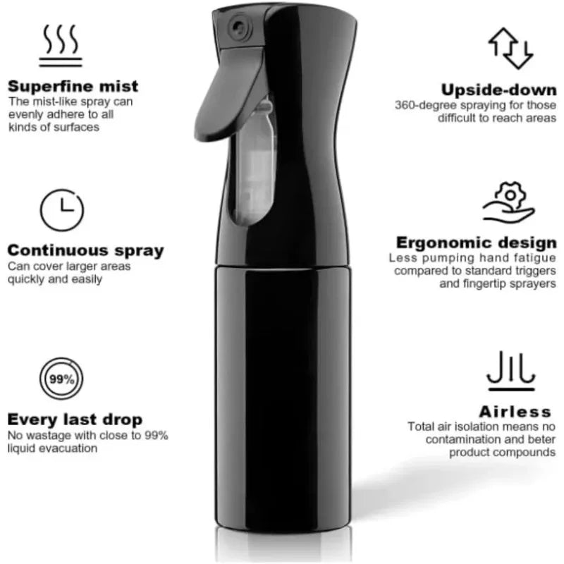 200ml High Pressure Hairdressing Spray Bottle for Barbers Salon Refill Water Can Barber Beauty Atomizer Container