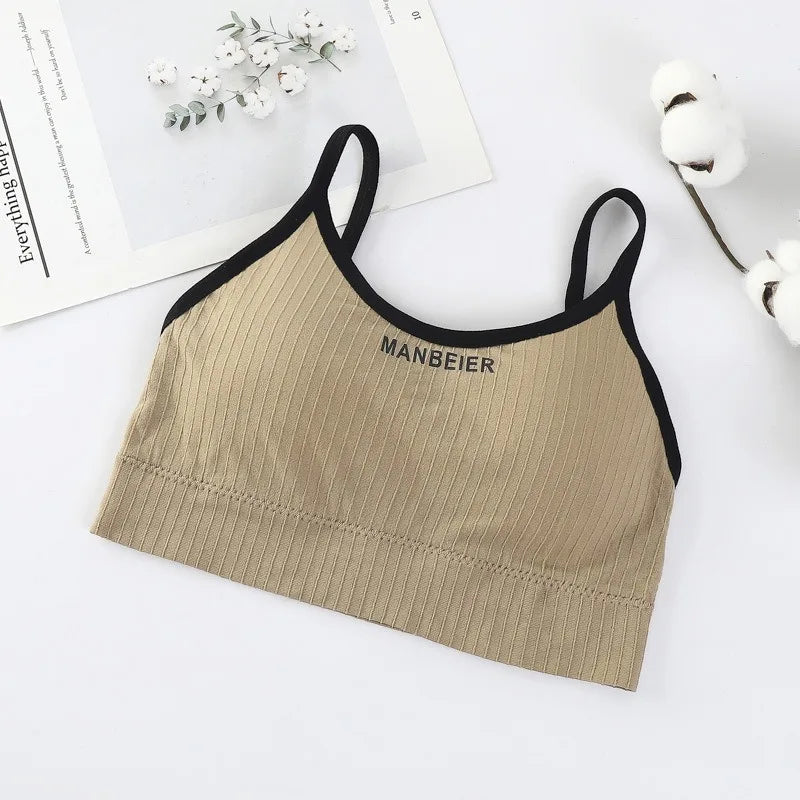 New Sports Bra for Women Gym Sexy Crop Top Bra Women Cotton Underwear Soft Comfort Tube Tops Female Brassiere Tops for Girls