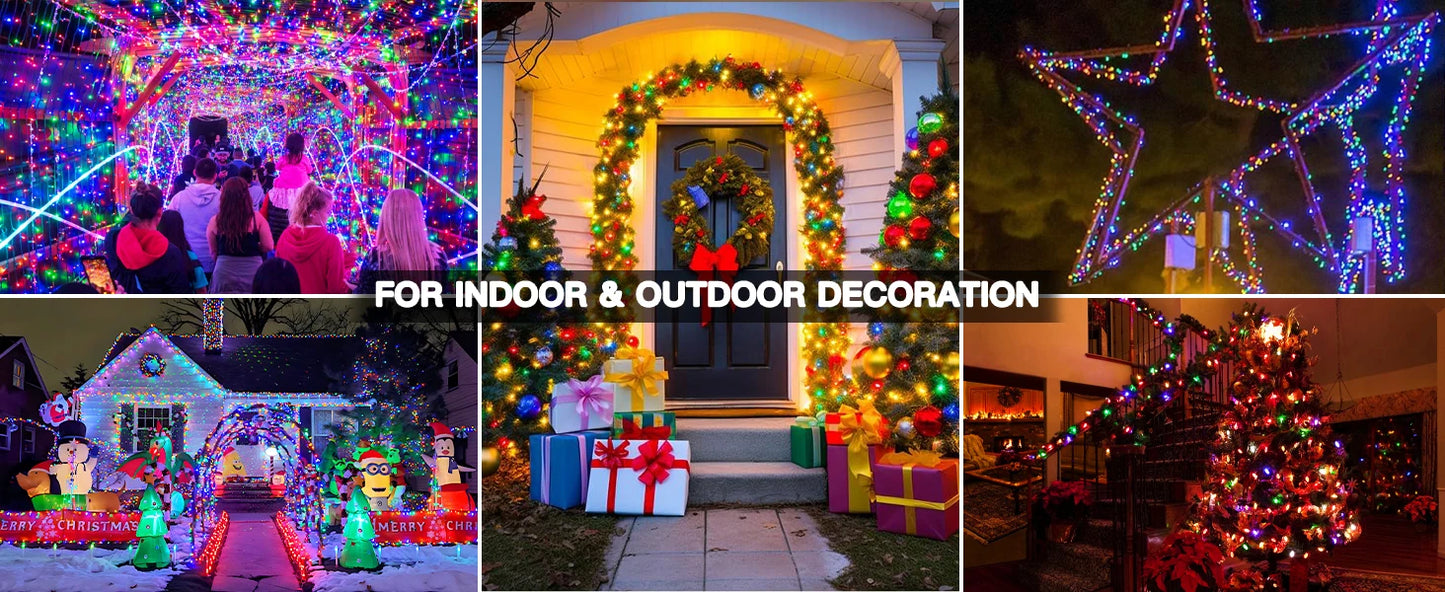 30-75M LED Firecracker String Lights EU/US DC Garland Fairy Lights Holiday String Lights for Wedding Party Christmas Decoration