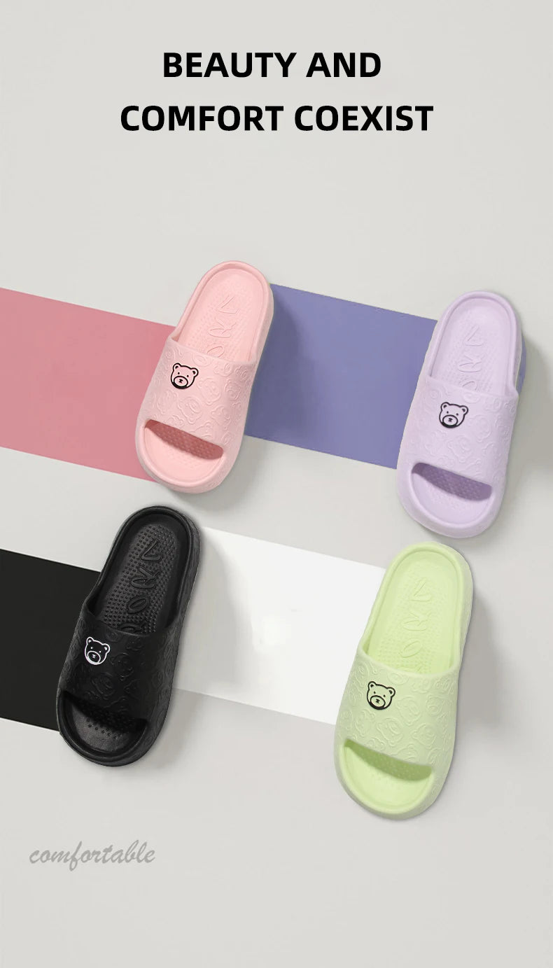 Non-Slip Slippers Female Outer Wear 2024 New Bathroom Indoor Home Sandals Female Summer Eva