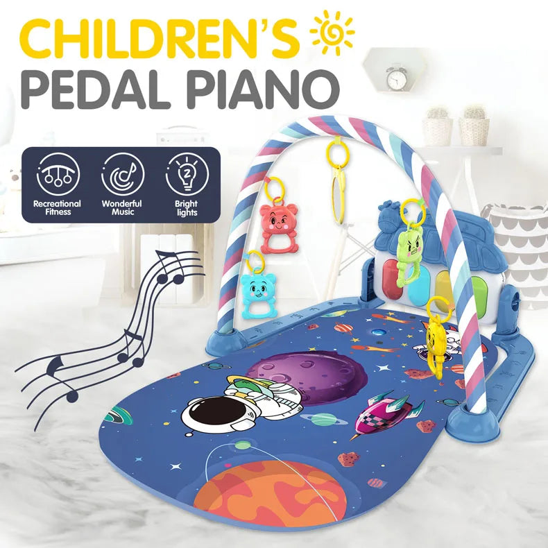 Baby Musik Spieldecke Krabbeldecke Neugeborenen Teppich Pedal Klaviertastatur Baby Fitness Rack Spielmatte Krabbelspielkissen Spielzeug Geschenk
