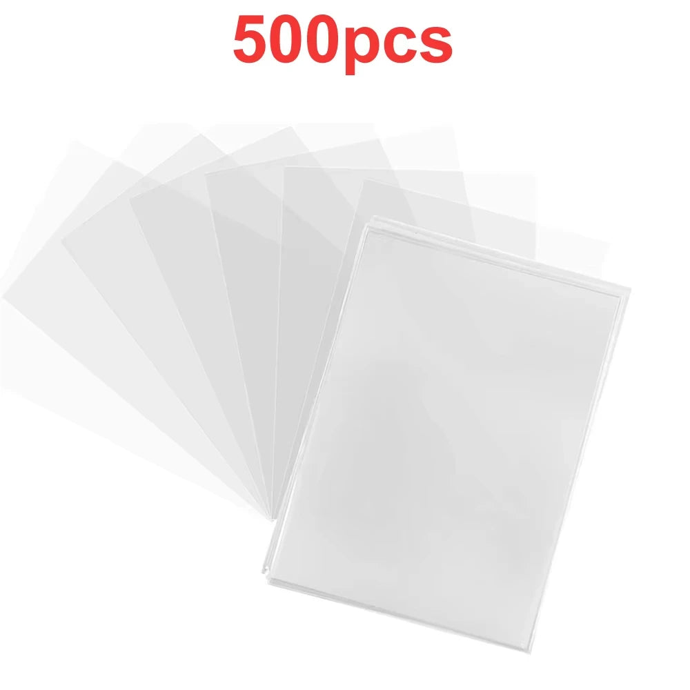 600pcs Hard Card Sleeves And Soft Card Holder Covered With Protective Filmclear Trading Protectors For Pokmone Football Gamecard