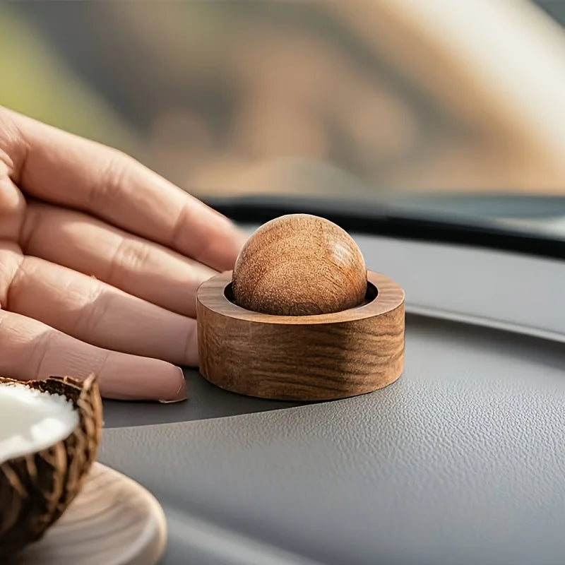 Car & Home Essential Oil Diffuser - Made of Wood Mini Cute Natural Fragrance Diffuser Suitable for Bedroom Living Room Bathroom