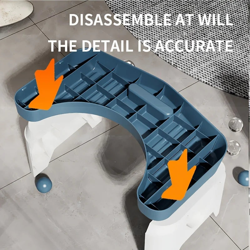 1Pc Toilet Stool for Bathroom, Comfort Toilet Stool for Adult Kids Pregnant Women, Squatting Aid Footstool, Anti Slip Thickening