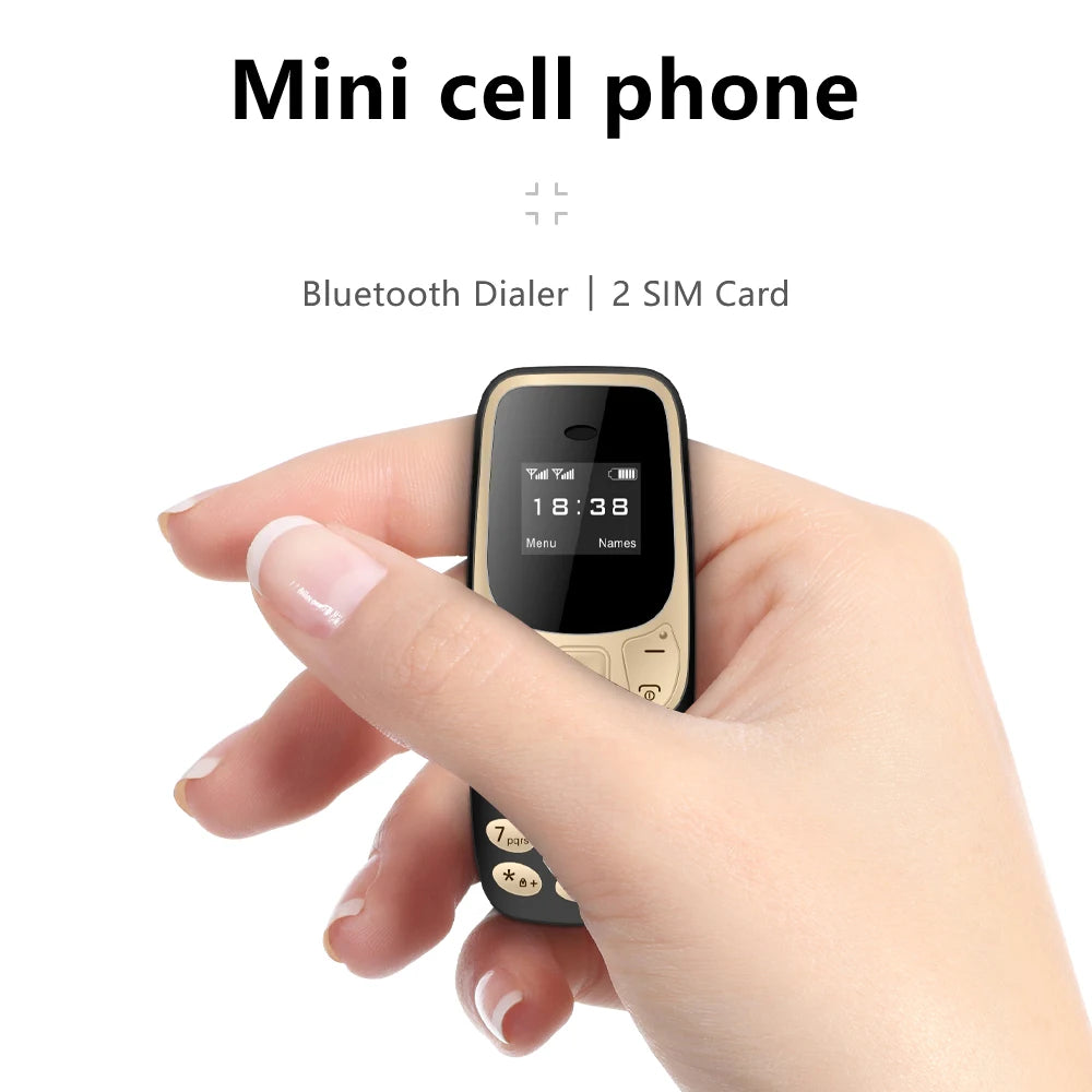 SERVO Small Mobile Phone Bluetooth Dialer Magic voice Low Radiation Telephone Call Recording 2/3 SIM GSM Unlocked Mini Cellphone - Shoppiline
