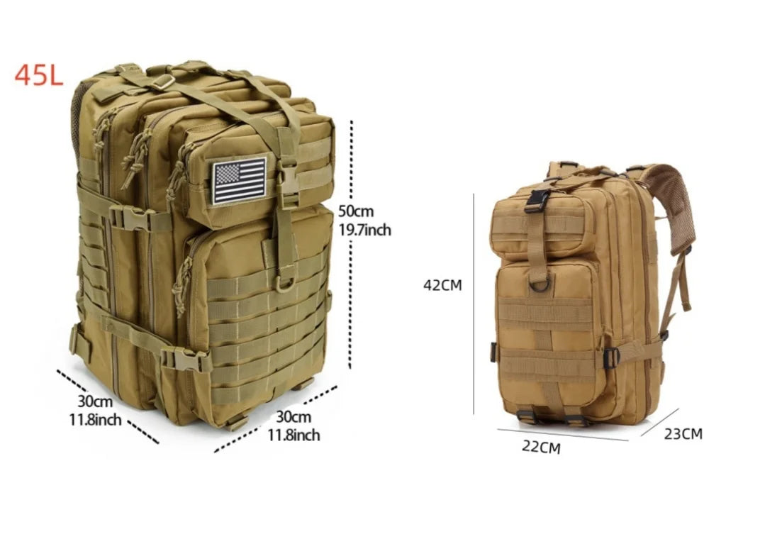 30/45L Man Tactical Backpacks HkingTraveling Bags Survival Outdoor 3P Assault Pack EDC Molle Pack For Trekking Hunting Bag