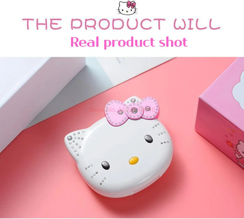 New K688 Hello Kitty Cute Mini Girl Mobile Phone With Flip Cartoon No Lock Children Dual Card Mobile Phone Kids Gift Kawaii Toys