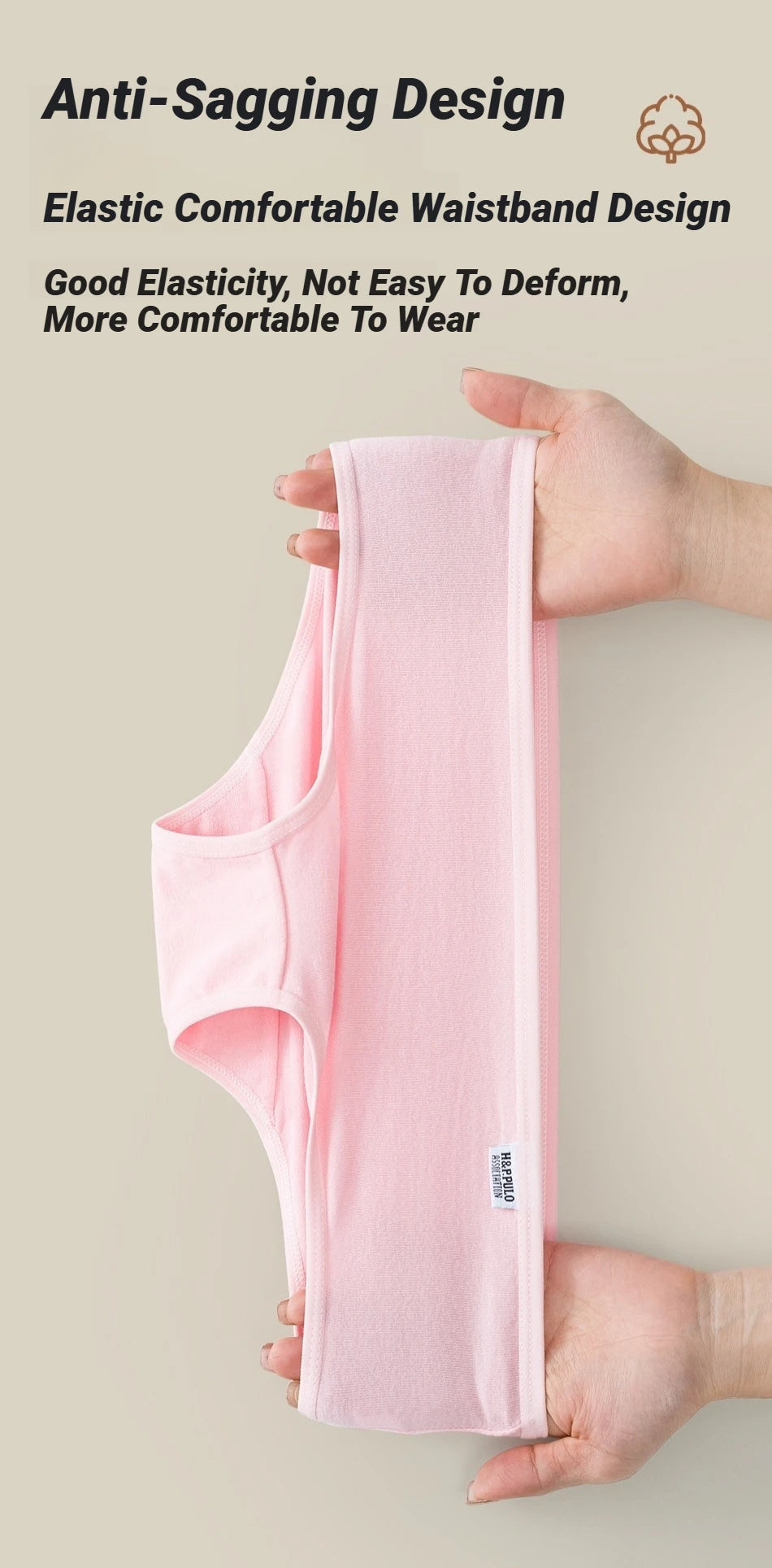 Candy Color Underpant Women'S Comfort High-Quality Cotton Mid Waist Breathable Solid Skin Friendly Panties Plus Size Briefs Soft