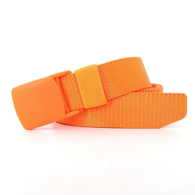 38mm Tactical Waist Belt Unisex Lightweight Weave Fabric with Plastic Buckle for Airport Security Men Women Camouflage Style