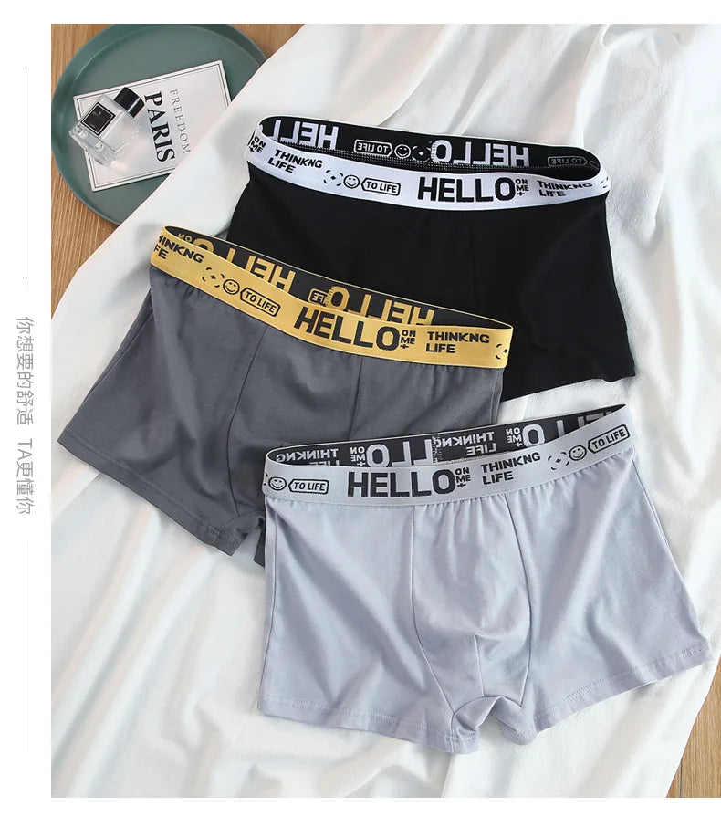 10Pcs Men's Boxer And Briefs Fashion Underwear High Stretch Boxer And briefs Shorts Breathable Soft Men's Shorts Comfortable