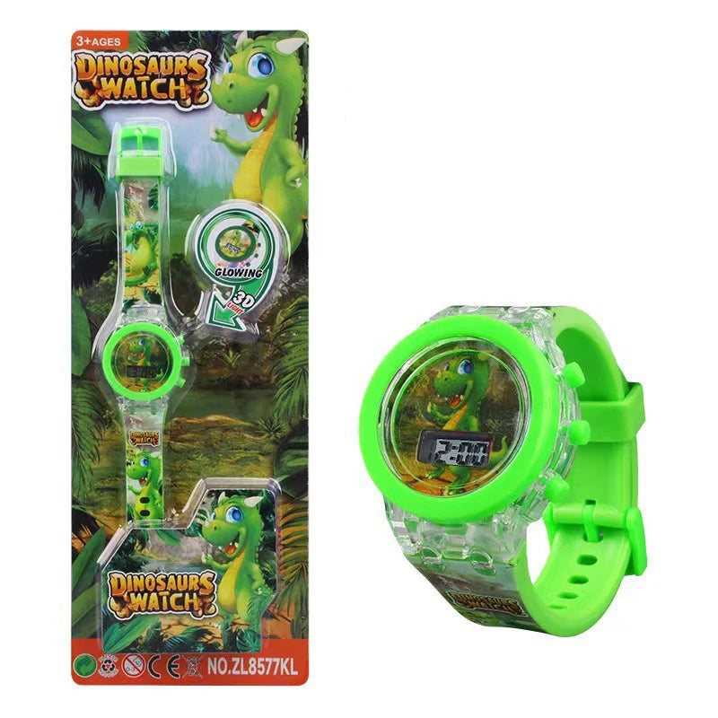 Flash Light Frozen Mickey Kids Watches For Girls Cartoon Snow White Car Children Watch Boys School Student Digitel Clock Gifts