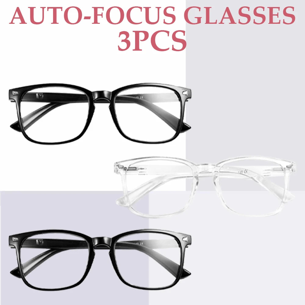 1/2/3/4/5PCS VOPHA Auto-Focus Reading Glasses Lightweight PC Frame, Unisex Design | Ideal for Computer Use & Perfect Gift Choice