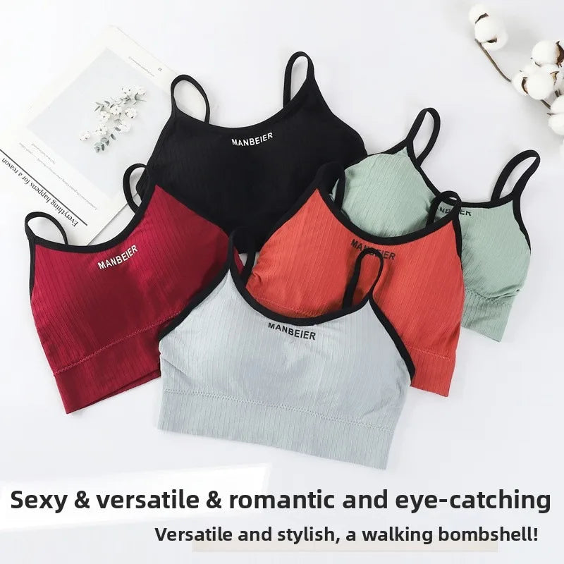 New Sports Bra for Women Gym Sexy Crop Top Bra Women Cotton Underwear Soft Comfort Tube Tops Female Brassiere Tops for Girls