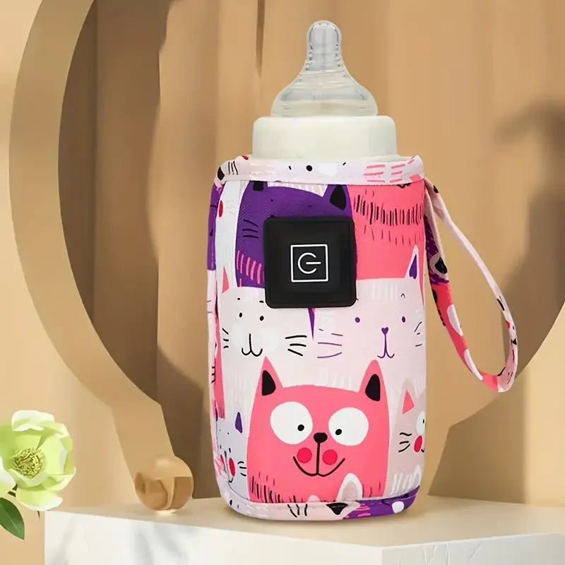 USB-Milch- und Wasserwärmer, isolierte Kinderwagentasche für unterwegs, Babyflaschenwärmer, tragbarer Flaschenwärmer, Weihnachten, Halloween