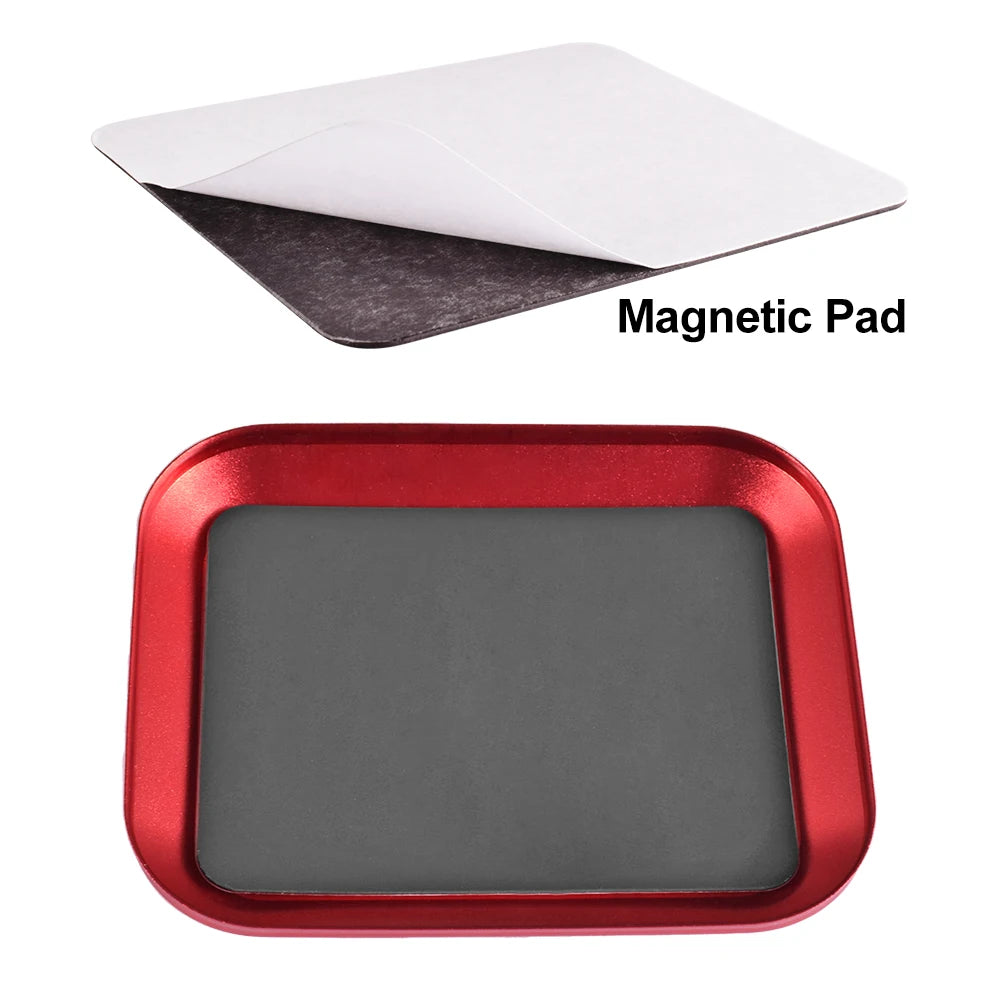 9IMOD RC Schraubenablage mit Magnetpad Aluminiumlegierung Magnetschrauben-Speicherplatte für RC Flugzeug Auto Boot Reparaturwerkzeug