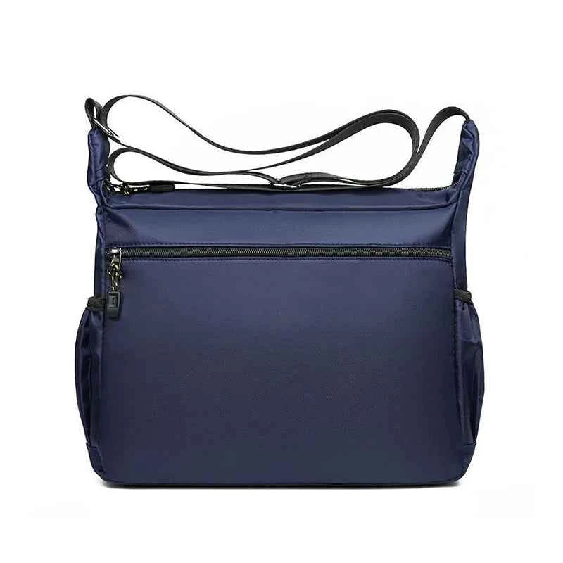 Men's cross-body bag with multi-layered pockets, adjustable shoulder strap, business single-shoulder bag