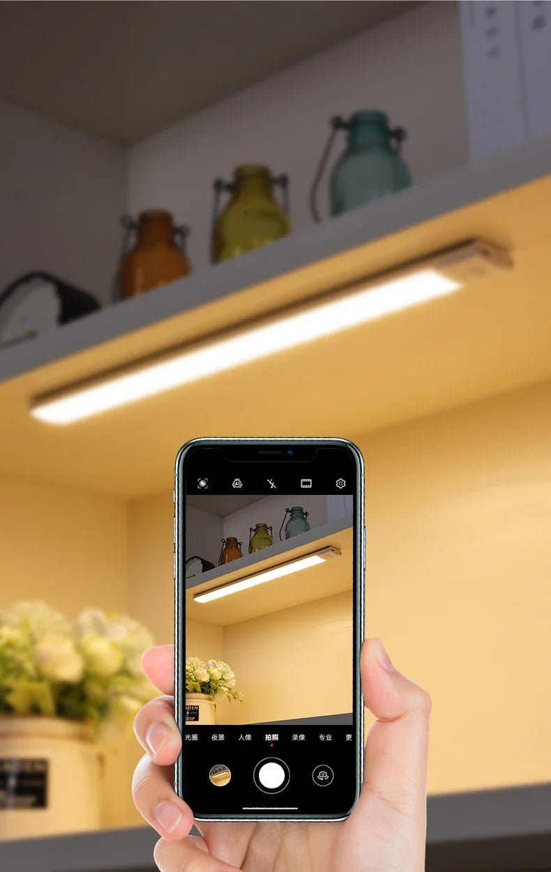 10/20/30/40/50cm 3 in 1 Under Cabinet Lights LED Motion Sensor Light for Cupboard Bedroom Wardrobe Closet Indoor Night Light