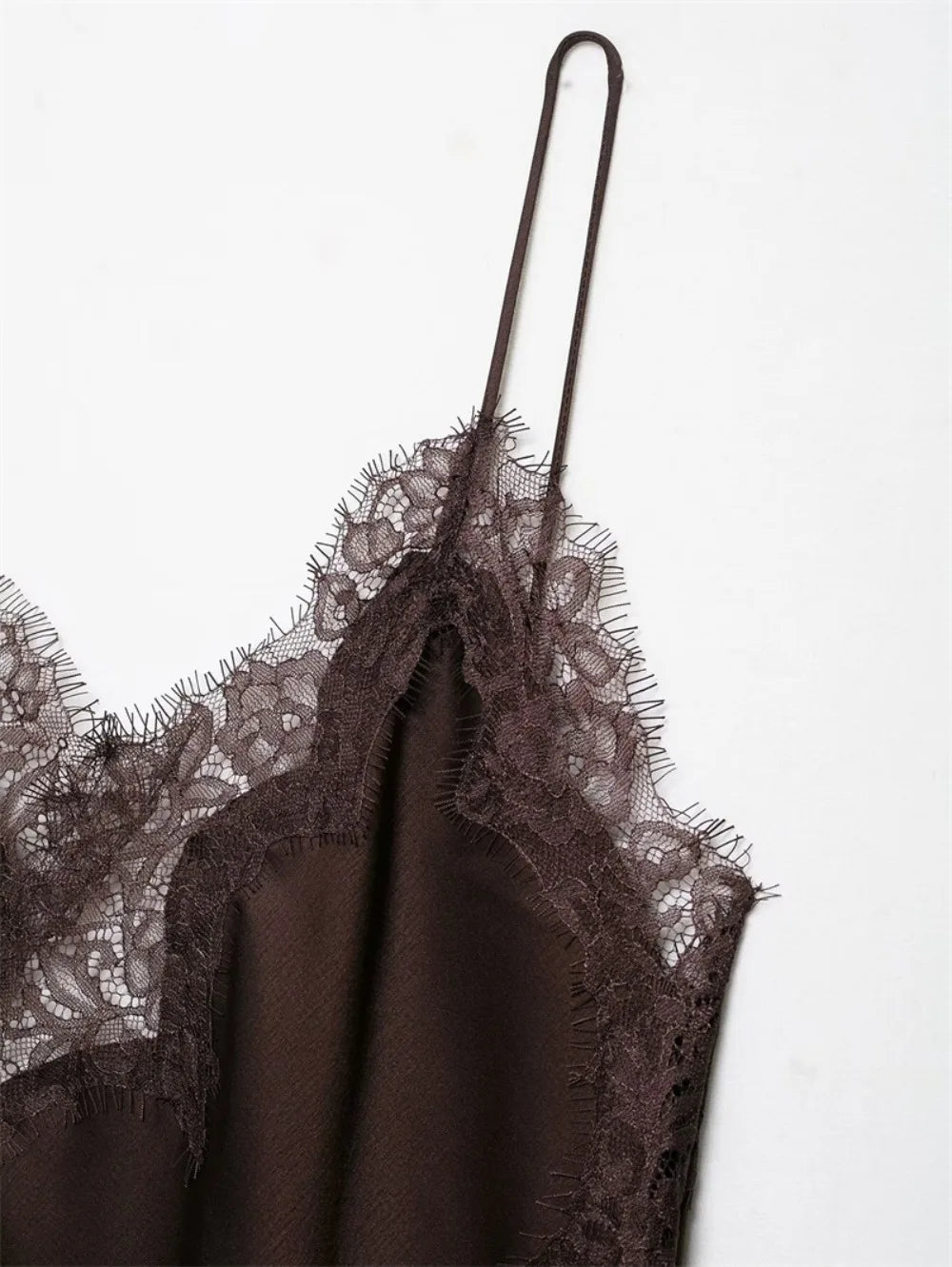 Elegant Asymmetrical Lace Lace Patchwork Top Sleeveless Backless Camisole Tops V Neck Sexy Lace Women tank top Summer Wear