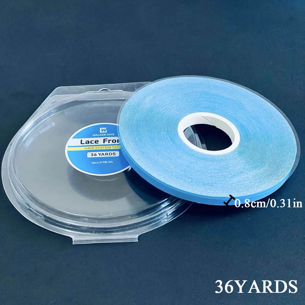 36YARDS Hair SystemsTape For Lace Front Blue Double Sided Wig Tape For Hair Extensions Adhesive Tape Wig Styling Tools