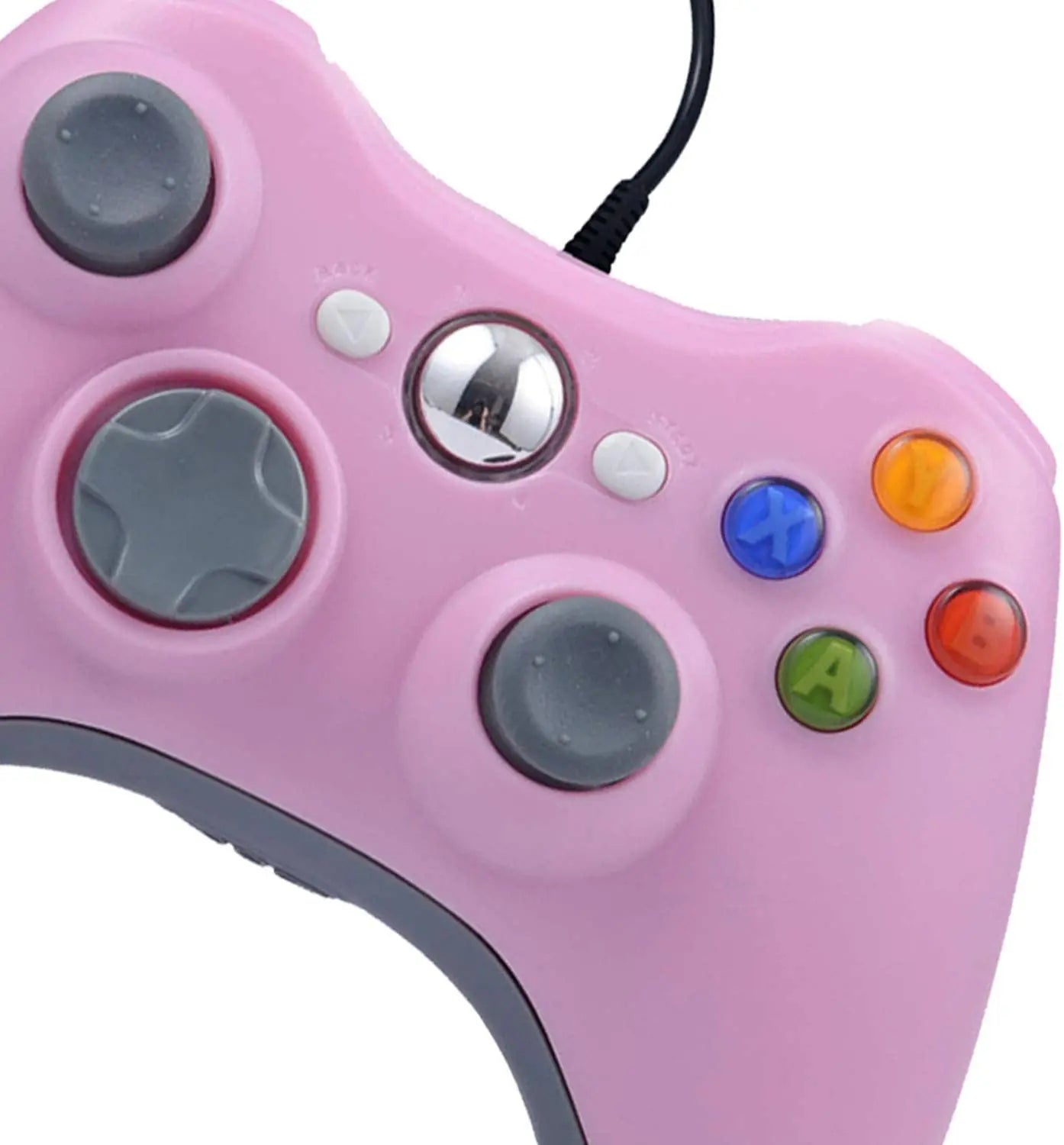 Wired Game Controller for Xbox 360 with Dual-Vibration,Compatible with Xbox 360/360 Slim&PC Windows 7,8,10,11